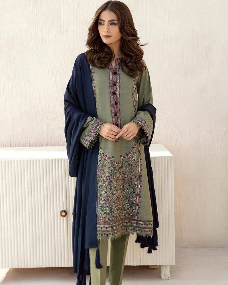 JAZMIN Lawn-3PC Embroidered With Lawn Dupatta