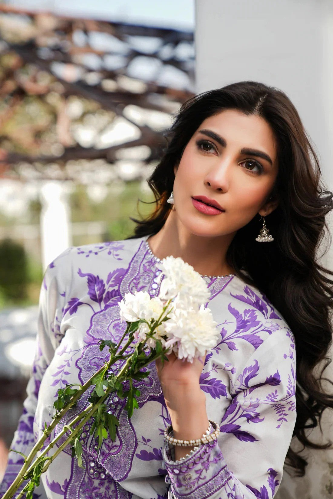 ANEELAS PRINTED LAWN EMBROIDERY DRESS 3 PIECE