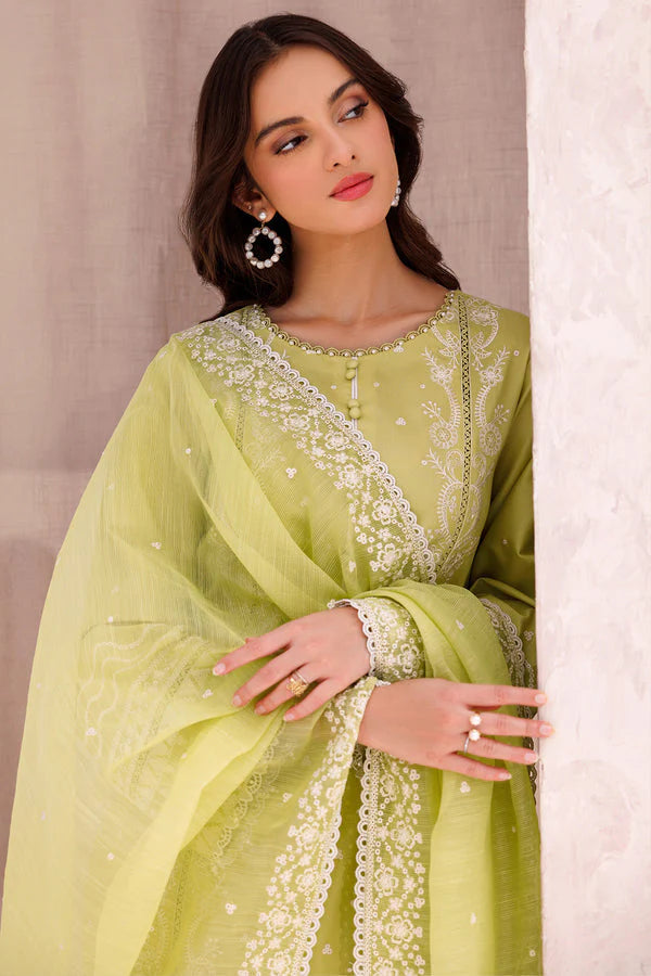 Farasha 3PC Embroidered Lawn Suit - unstitch