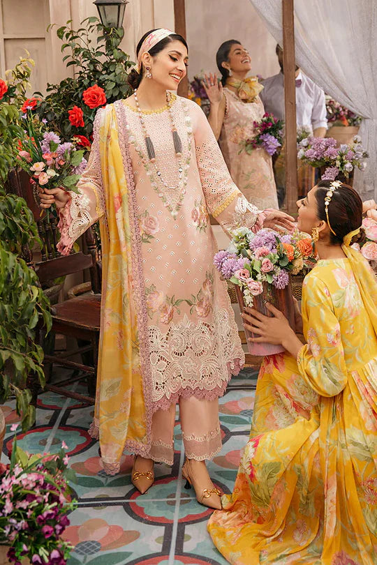 Mushq Lawn 3PC EMBROIDERED With Digital Printed Dupatta