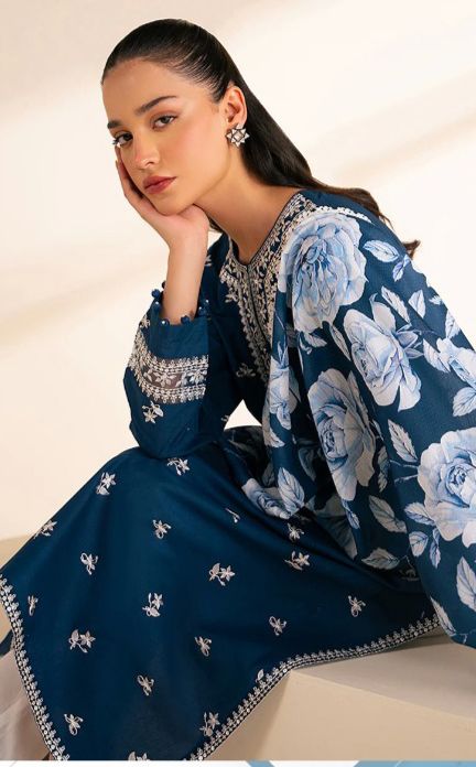 Cross Stitch Lawn 3PC Embroided With Diamond Dupatta