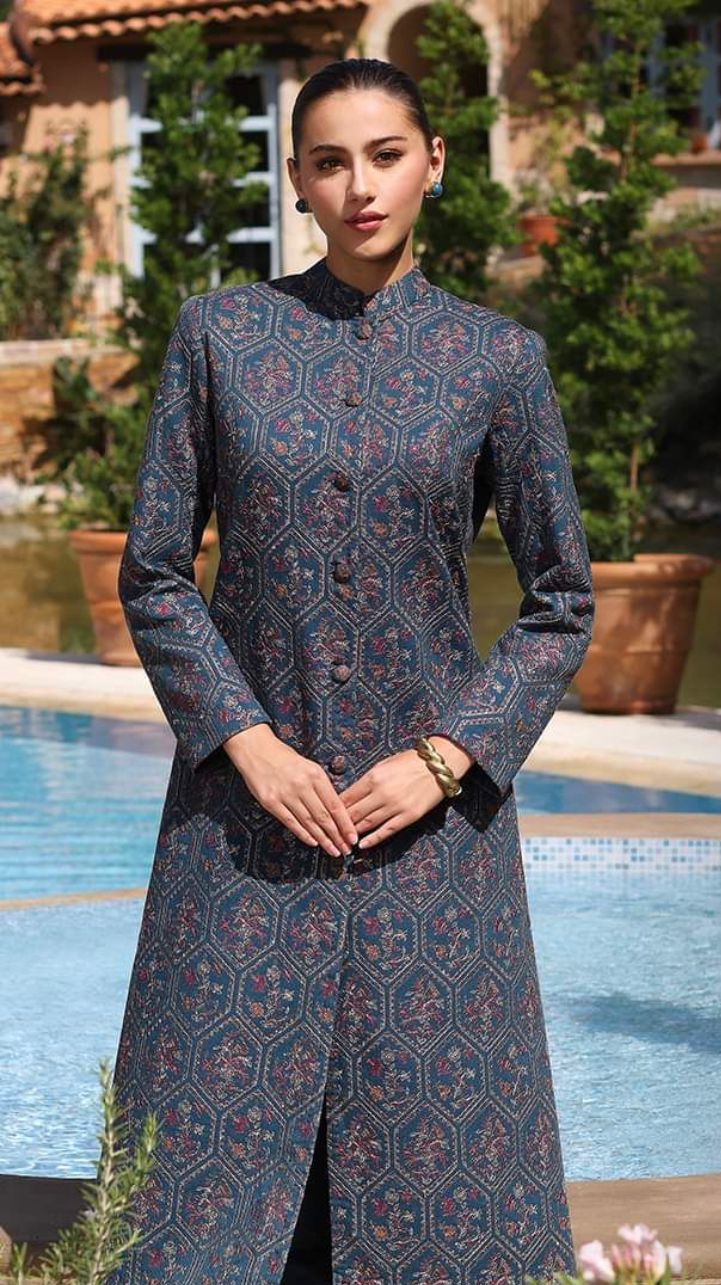 Bareeze Lawn 3PC Embroided With Chiffon Dupatta