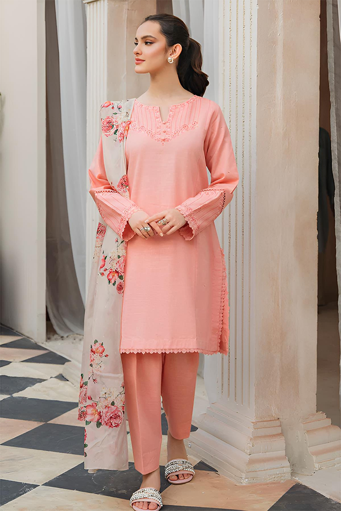 Zarashajahan 3PC Embroidered Lawn Suit - unstitch