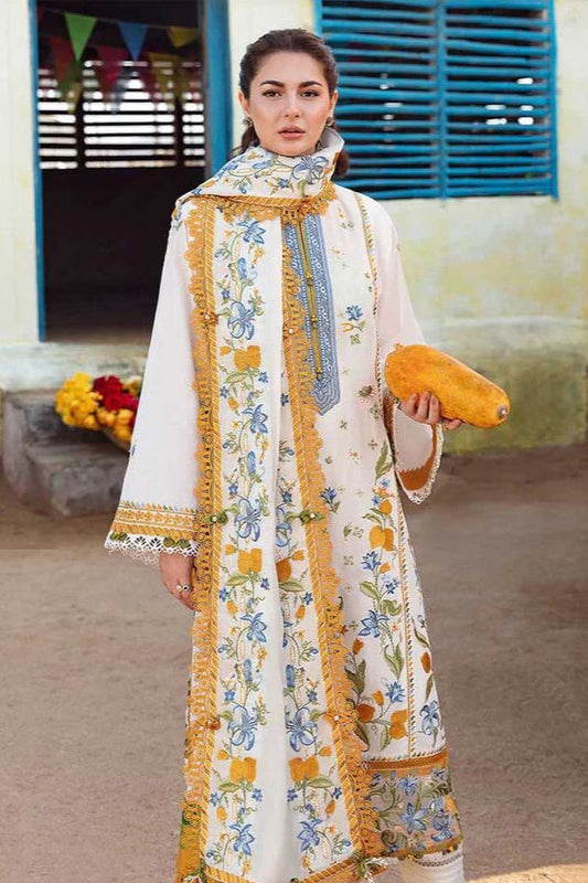 ZAHA by Elan Lawn 3PC Embroidered With Chiffon Embroidery Dupatta
