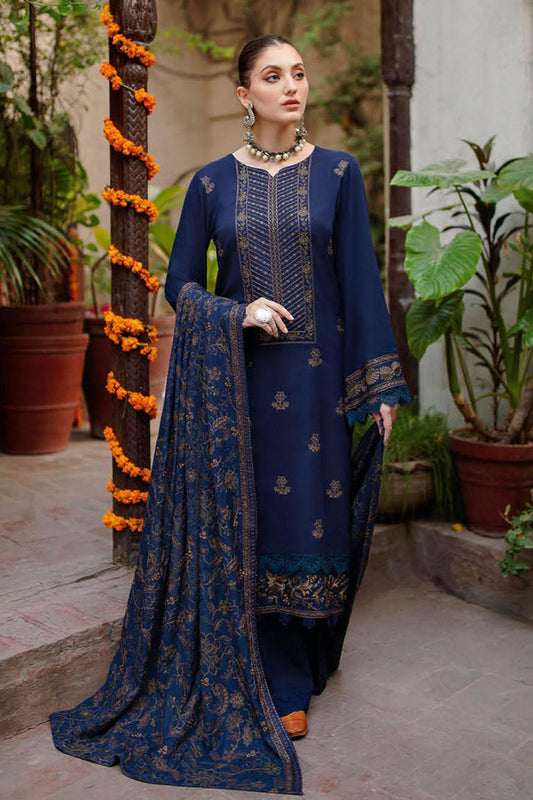 Bareeze Lawn 3PC Embroided With Chiffon Dupatta