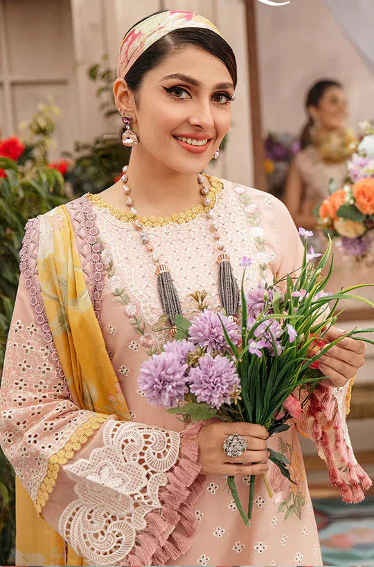 Mushq Lawn 3PC EMBROIDERED With Digital Printed Dupatta