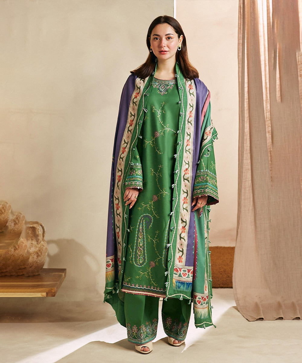 ZARA SHAHJAHAN Lawn-3PC Embroidered with Digital Printed Dupatta