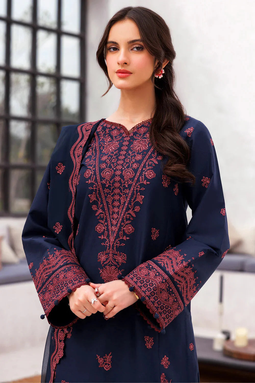 Farasha - Bahaar 3 PCs Embroidered Lawn - Unstitch