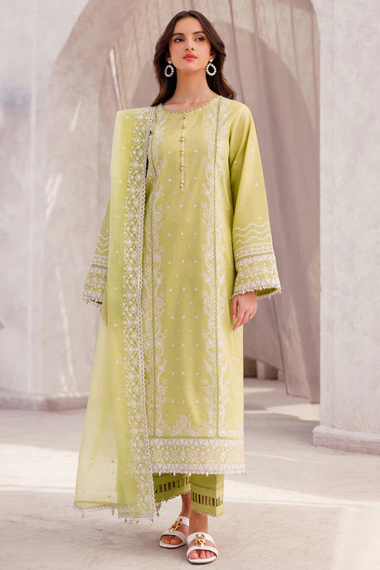 Farasha 3PC Embroidered Lawn Suit - unstitch