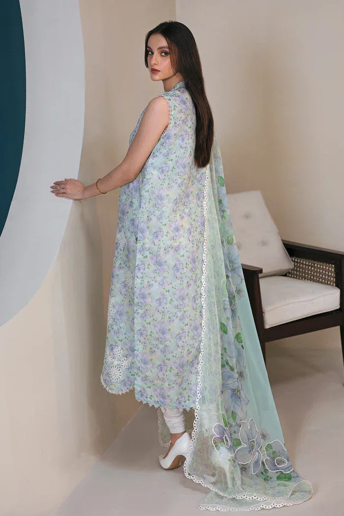 BAROQUE Lawn 3PC Embroidered With Chiffon Dupatta
