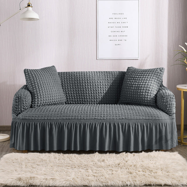 Bubble Turkish Style Sofa Cover - Grey