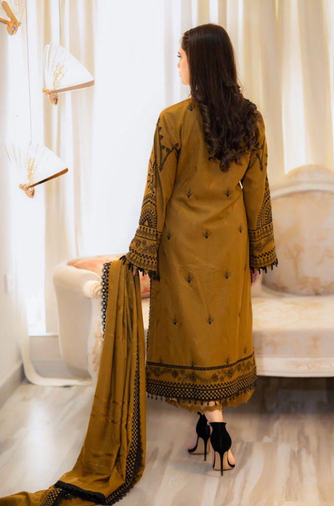 Libaas 3PC Embroidered Lawn Suit - unstitch