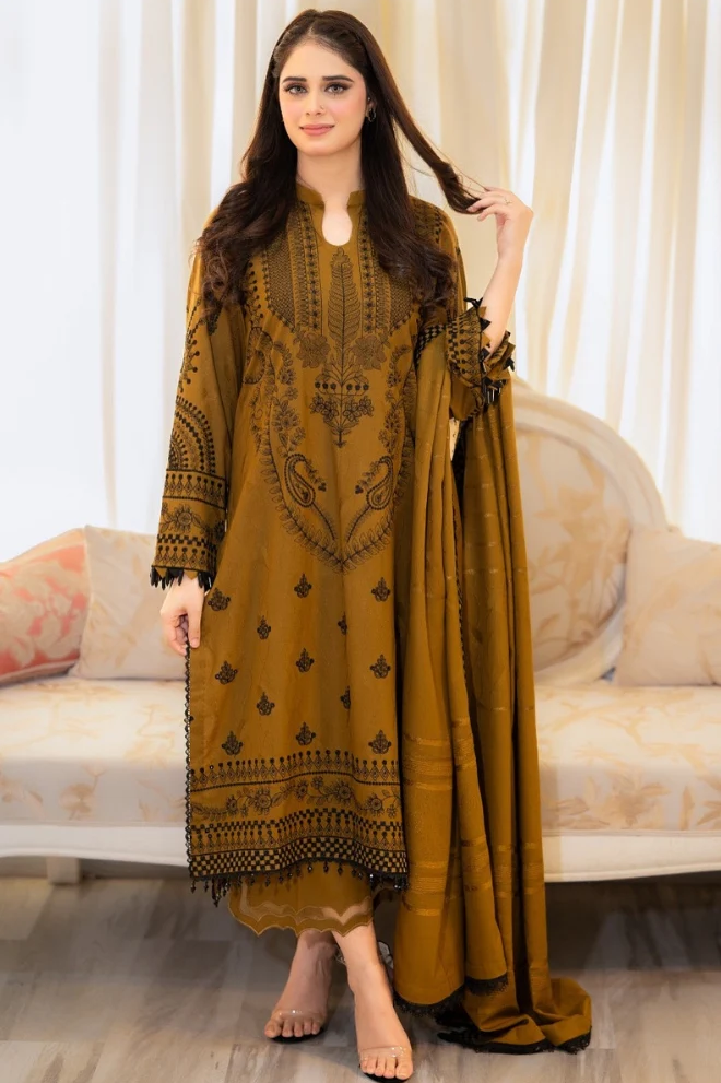 Libaas 3PC Embroidered Lawn Suit - unstitch