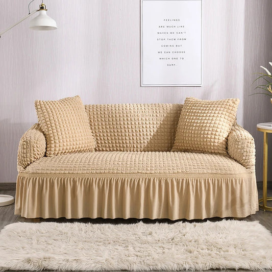 Bubble Turkish Style Sofa Cover - Beige Skin