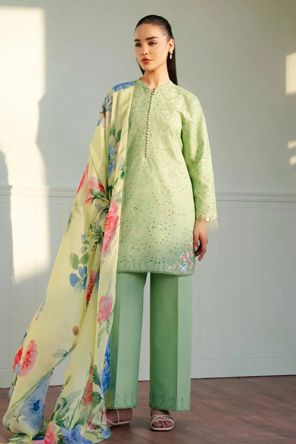 CoCO by ZaraShahJahan 3 Pcs LAWN EMBROIDERY DRESS With Diamond Dupatta