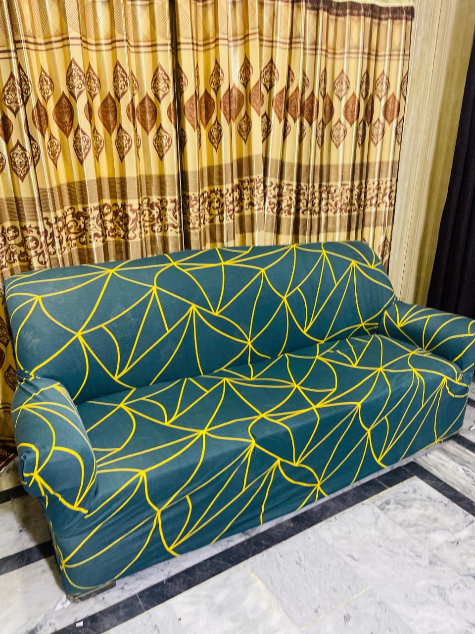 Printed Jersey Sofa Cover