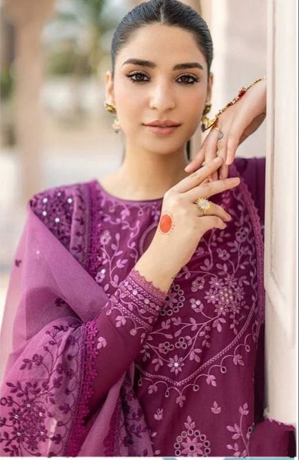 Asim Jofa - 3PC Embroidered Lawn Suit - unstitch