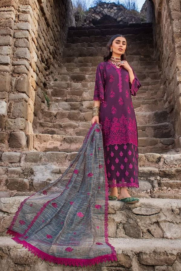Zainab Chottani - 3PC Embroidered Lawn Suit - unstitch