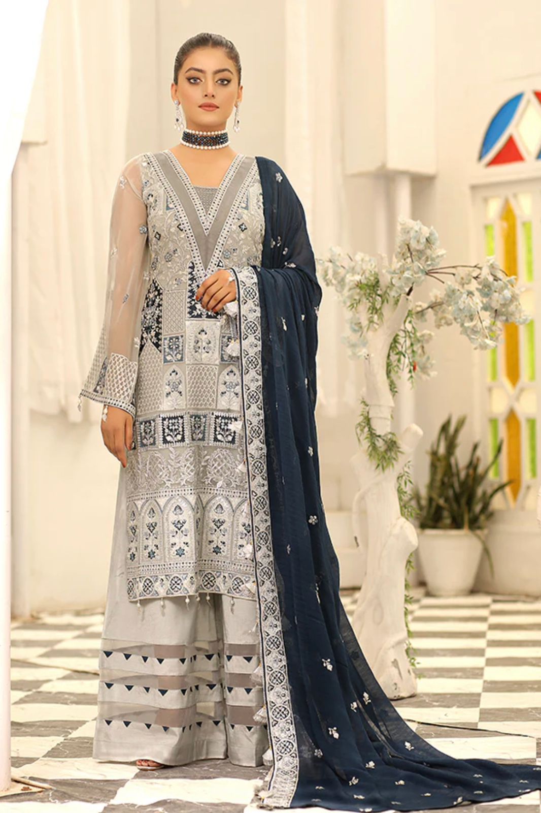 Imrozia 3PC Embroidered Lawn Suit - unstitch
