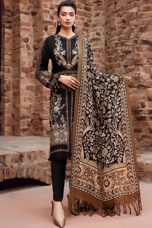 Maria B 3PC Embroidered Lawn Suit - unstitch