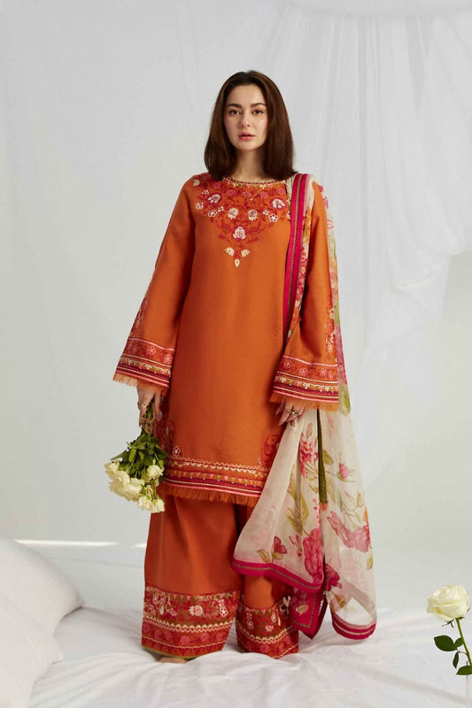 Zarashahjahan 3PC Embroidered Lawn Suit - unstitch