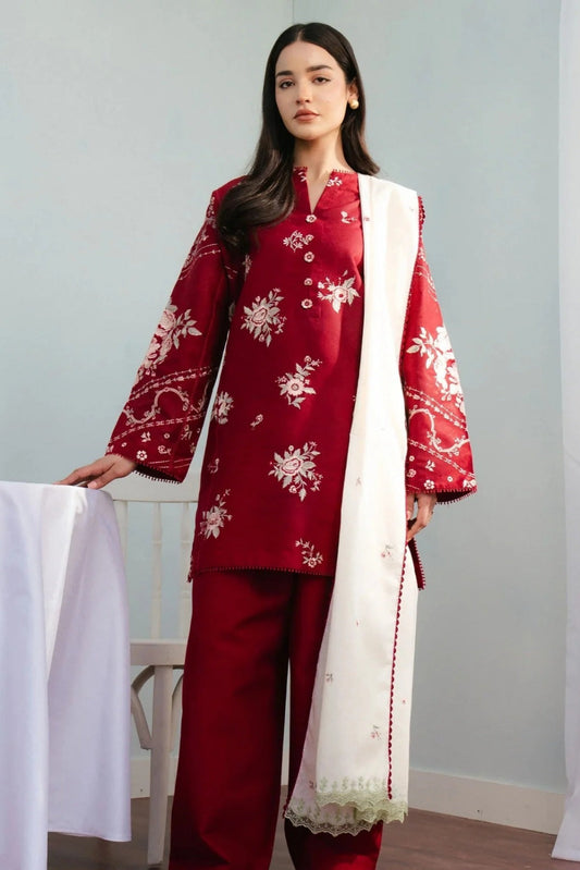 CoCo by ZaraShah jahan 3PC Embroidered Lawn Suit - unstitch