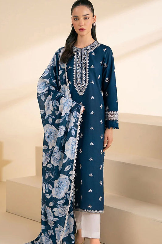 Cross Stitch Lawn 3PC Embroided With Diamond Dupatta