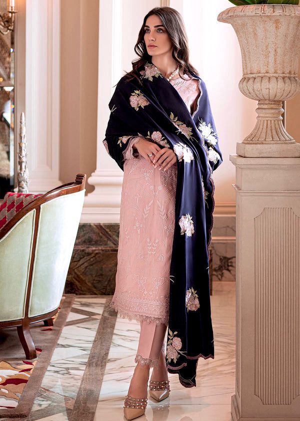Agha Noor 3 Pcs LAWN EMBROIDERY DRESS With Chiffon Embroidory Dupatta