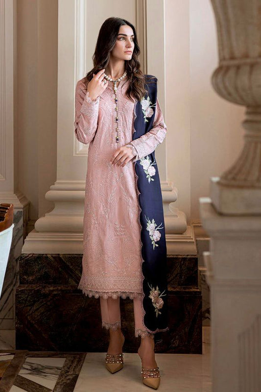 Agha Noor 3 Pcs LAWN EMBROIDERY DRESS With Chiffon Embroidory Dupatta