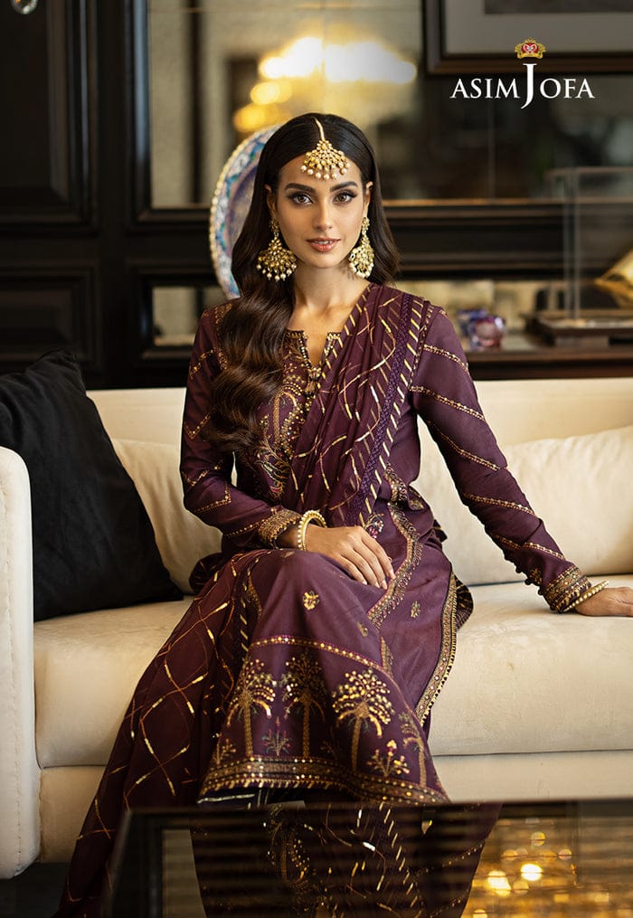 Asim Jofa Lawn 3PC Embroidered With Chiffon Embroidered Dupatta