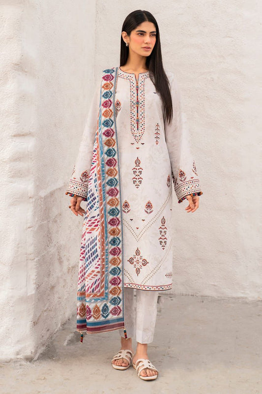 JAZMIN Lawn 3PC Embroidered With VOIL Dupatta