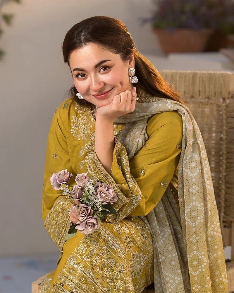 QALAMKAR Lawn 3PC Embroidered With Digital Print Dupatta