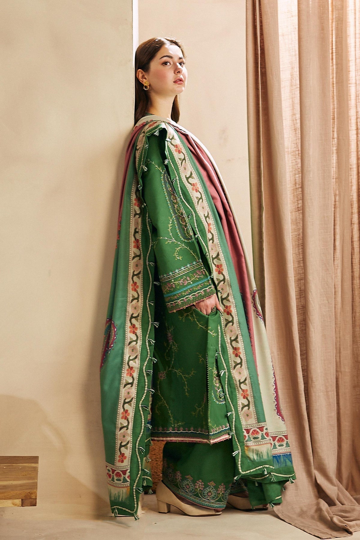 ZARA SHAHJAHAN Lawn-3PC Embroidered with Digital Printed Dupatta