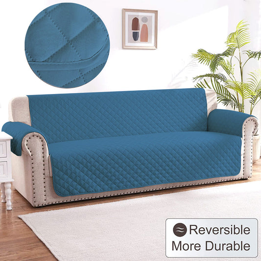 Quilted Sofa Cover - Zinc