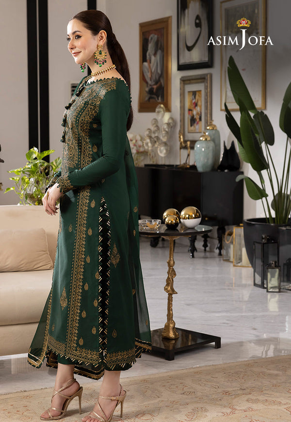 Asim Jofa Lawn 3PC Embroidered With Chiffon Embroidered Dupatta