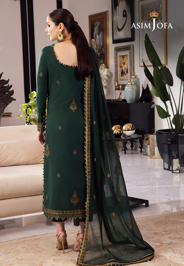 Asim Jofa Lawn 3PC Embroidered With Chiffon Embroidered Dupatta