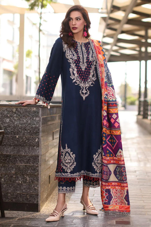 Poshima by Charizma 3PC Embroidered Lawn Suit - unstitch