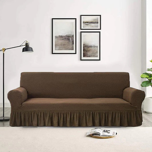 Turkish Style Sofa Cover - Brown